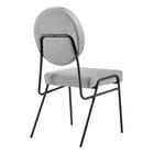Modway - Craft Tissu rembourré Fauteuils d’accompagnement à manger - Noir Gris clair-Capacité de poids de la chaise : 330 lb.