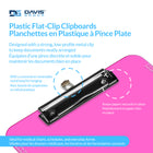Davis Group - Planchettes à pince transparentes, format lettre, 9 po l x 12 po H – Rose - 6 par paquet-Rose transparent