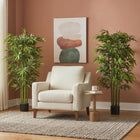 HOMCOM - Arbre de bambou artificiel 5,3 pi pour décoration intérieure de la maison - vert - lot de 2-Convient pour la maison et le bureau, apportant une touche naturelle à tout espace 