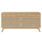 Modway - Soma 8 tiroirs Commode, Chêne-Coussinets de pied non marqués