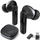 Delton - Écouteurs sans fil T50 avec 4 microphones ENC, connectivité via dongle USB Type-A et Type-C, noir-Ces écouteurs sans fil pour Android offrent une connectivité fluide grâce aux options de dongle USB de type A et de type C.