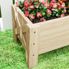 Outsunny - jardinière surélevée de jardin - 3,3 pi L x 1,2 pi l x 1,2 pi H - bois de sapin-Deux trous de drainage pour une excellente évacuation de l’eau
