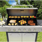 Kenmore - Barbecue au gaz XL à 6 brûleurs avec brûleur latéral-PUISSANCE DES BRÛLEURS : 6 brûleurs principaux en tube d’acier inoxydable.