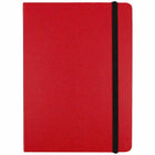 JAM Paper - Carnet de notes moyen à couverture rigide avec élastique - 100 feuilles lignées - 5" x 7" - Rouge-Couleur : rouge | Soyez élégant et organisé avec un carnet de notes colouré.