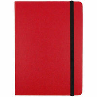 JAM Paper - Carnet de notes moyen à couverture rigide avec élastique - 100 feuilles lignées - 5" x 7" - Rouge-Couleur : rouge | Soyez élégant et organisé avec un carnet de notes colouré.