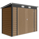 Outsunny - Abri de rangement extérieur 8 pi x 4 pi-Sept colonnes de soutien avec poutres transversales et kit de fondation pour une stabilité renforcée
