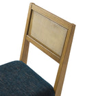 Modway - Nimba Faux rotin Tissu Chaises de salle à manger Ensemble de 2 - Heathered Weave Azure-10