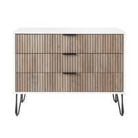 Manhattan Comfort - Dumbo commode moderne 35,19" - blanc et gris-Moderne-contemporain avec une touche de glamour - commode pour chambre et salon
