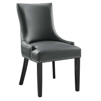 Modway - Marquis Cuir végane Chaise à manger - Gris-Fauteuil d’appoint moderne élégant