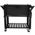 Permasteel - Glacière de patio style mobilier 80 pintes - Noire-Glacière de patio roulante antique de 80 pintes