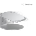 ShoppingAll - Support ergonomique pour ordinateur portable avec base pivotante à 360° Argent-6