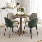 HOMCOM - table à manger carrée 27,6 po avec plateau effet bois pour 4 personnes - brun foncé-Coins arrondis pour la sécurité afin d'aider à prévenir les blessures lors de l'utilisation 
