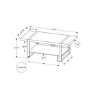 Monarch Specialties - 2850 Table De Salon - Faux Bois Brun/Metal Noir-5