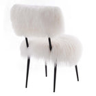 Modway - Skylar Peau de mouton Président - Blanc-Construction solide