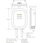 Emporia - Chargeur de niveau 2 classique pour véhicules électriques 48 A avec câble de 7,3 m (24 pi) - J1772 - Câblé - Blanc-6