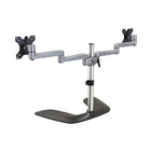 Startech - Stand double moniteur - Stand ergonomique pour écran de bureau jusqu’à 32" VESA - Argent-Large amplitude de mouvement : Pied de moniteur ergonomique avec inclinaison de +90°/-40°, pivotabilité de +/-90°, écran rotatif à 360°, hauteur réglable le long d’un poteau de 16,7" (42,4 cm); Les bras peuvent pivoter pour un système de moniteur dos à dos