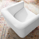Modway - Twist Salon Accent Performance Velvet Chaise pivotante - Or Blanc-Tissu résistant aux taches