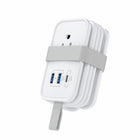 Uncaged Ergonomics - Chargeur de voyage ergonomique sans cage - 4 AC - 2 USB - 1 USB-C - Blanc-2 ports USB-A.