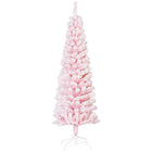 HOMCOM - Arbre de Noël artificiel fin floqué de neige artificielle 5pi-Le design floqué de neige ajoute une atmosphère hivernale 