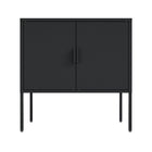 Manhattan Comfort - Ava 23,6 po Buffet d’Appoint Moderne - Noir-Armoire d’appoint moderne en métal parfaite pour le rangement et l’organisation