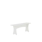 Manhattan Comfort - Ensemble de 2 bancs de salle à manger Coney 53,14 po style milieu du siècle moderne - Blanc-Garantie limitée du fabricant de 30 jours
