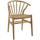Modway - Flourish Fuseau Fauteuil d’appoint de salle à manger - Naturel-Chaise à manger moderne de ferme