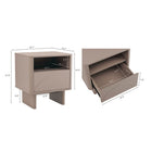 Manhattan Comfort - Table de nuit moderne Ella 19,7" - Mocha-Des bords lisses et arrondis ajoutent un charme moderne et améliorent la sécurité