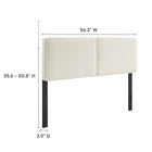 Modway - Lindee Tissu Boucle Tête de lit complète, Crème-7