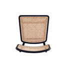 Manhattan Comfort - Lot de 2 chaises de salle à manger Giverny 18,11 po style industriel chic - noir et cannage naturel-Garantie limitée du fabricant de 30 jours