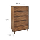 Modway - Vespera 5 tiroirs Poitrine, Noyer-Bois de Mindi et panneaux de particules