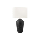 Monarch Specialties - Luminaire - 25 po H Lampe De Table - Béton Noir - Abat-Jour Ivoire / Crème - Contemporain - Moderne-Cette lampe de table de 25 pouces de haut présente une base en béton noir frappante associée à un élégant abat-jour en tissu ivoire, ce qui en fait un choix élégant pour tout salon moderne, chambre à coucher ou bureau