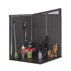 Suncast - Remise de rangement Modernist 6 pi x 5 pi - Poivre noir/Noir-Parfaite pour ranger l’équipement de pelouse, les fournitures de jardinage, les vélos et bien plus encore.