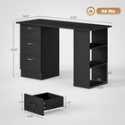HOMCOM - Bureau d'ordinateur avec rangement - 47,25 po L x 19,25 po l x 28,5 po H - noir-Avec son design moderne et épuré, ce bureau d'écriture est parfait pour les dortoirs ou les bureaux à domicile 