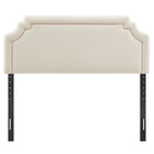 Modway - Magnolia Taille Velvet Performance Résistant aux Taches Tête de lit Queen size - Albâtre-Positions de montage ajustables