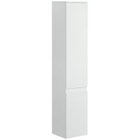 Kleankin - Armoire de rangement de salle de bain mince avec étagères réglables - blanc-Armoire compacte et haute, parfaitement adaptée aux espaces étroits 