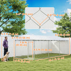 PawHut - Chenil pour chien extérieur 20 pi x 7,5 pi x 6,5 pi avec couverture imperméable-Porte avec double verrouillage pour plus de sécurité 