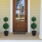 Outsunny - Arbre topiaire à 2 boules pour bureau à domicile et salon - vert foncé - lot de 2-Convient pour la maison, le bureau ou l'extérieur, offrant une touche naturelle à tout espace 
