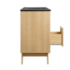 Modway - Soma 48" Vanité de salle de bain à un seul lavabo - Noir de chêne-Trous centraux de 8"