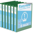 Davis Group Super offre Easyview, Reliure View à anneaux ronds 1 po, personnalisable, paquet de 6 - Vert-3 Reliure À Anneaux