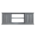 Manhattan Comfort - Meuble TV traditionnel Franklin 60 po - Gris-Meuble TV indépendant de style grange traditionnelle pour salon et chambre