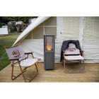 EnerG+ - Outdoor Wood Pellet Patio Heater-Equipé d'une capacité de trémie de 1,5 kg