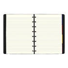 Filofax® - Cahier de notes de format A5, 8 1/4 x 5 3/16 po, 112 pages, noir-Fermeture élastique