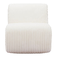 Zuo - Opam Fauteuil d’appoint - Blanc-Tissu velours texturé