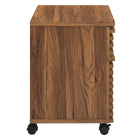 Modway - Render Bois Armoire à dossiers, Noyer-Roulettes en plastique