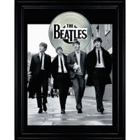 Beatles In London with Silver LP - Impression encadree - 27" x 35"-Qualité supérieure - music memorabilia
