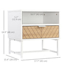 HOMCOM - table de chevet moderne avec tiroir et étagère de rangement - blanc-Large plateau pour exposer des photos et des décorations