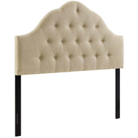 Modway - Sovereign Tissu rembourré Tête de lit Queen, Beige-Tête de lit moderne élégante