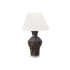 Monarch Specialties - Luminaire - 28 po H Lampe De Table - Résine Noire - Abat-Jour Ivoire / Crème - Contemporain - Moderne-Cette lampe de table contemporaine et élégante de 28 pouces de haut présente un corps en résine noire avec une finition texturée ressemblant à des morceaux de pierre, reposant sur une base en acrylique transparent et surmontée d'un abat-jour sophistiqué en tissu ivoire, parfait dans un salon, une chambre à coucher ou un bureau à domicile