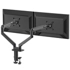 ShoppingAll - Bras De Moniteur Haut De Gamme À Fixation De Bureau Pour Deux Écrans, Noir-ressort mécanique: réglage fluide et maintien stable