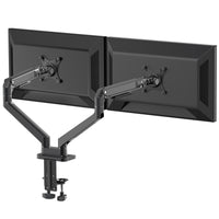 ShoppingAll - Bras De Moniteur Haut De Gamme À Fixation De Bureau Pour Deux Écrans, Noir-ressort mécanique: réglage fluide et maintien stable
